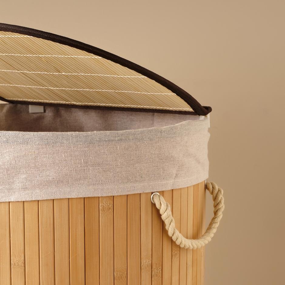  Lavi Bambu Katlanır Çamaşır Sepeti (35x61 cm)