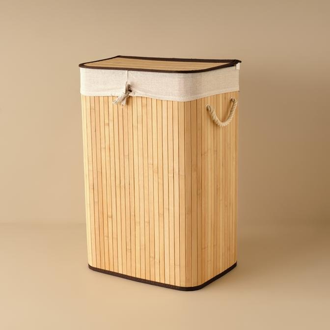 Bennet Bambu Katlanır Çamaşır Sepeti (40x30x61 cm)