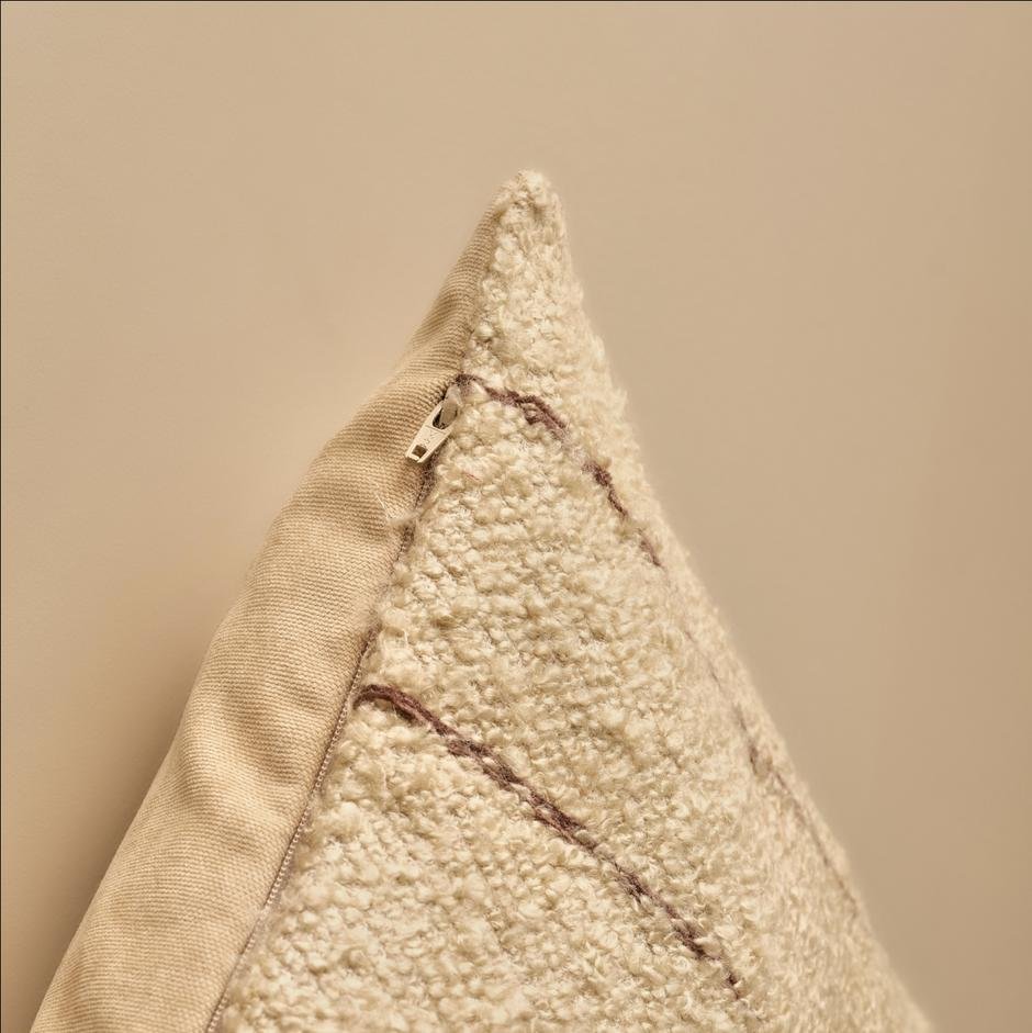  Wool Kırlent Kılıfı Bej (35x50 cm)