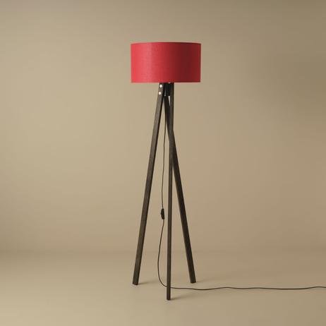 Bella Ahşap Lambader Kırmızı-Siyah (40x40x125 cm)