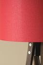  Bella Ahşap Lambader Kırmızı-Ceviz (40x40x125 cm)