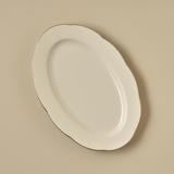 Clover Porselen Kayık Tabak Silver (30 cm)
