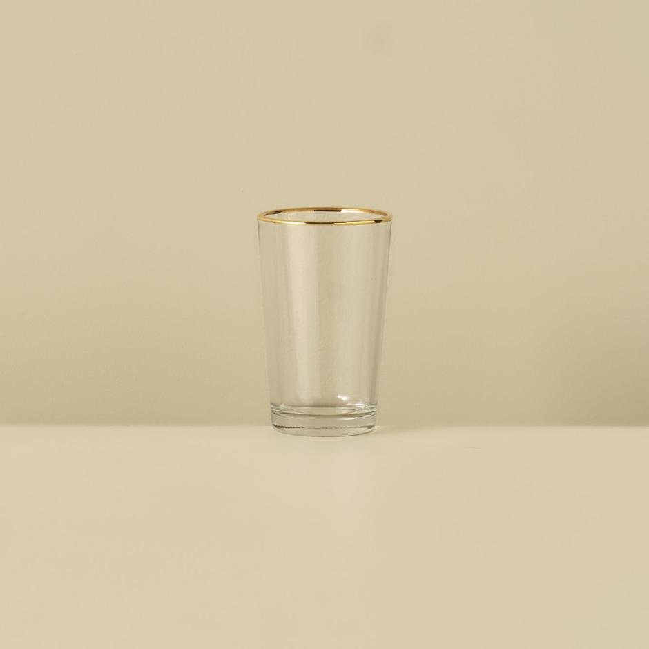  Premium 6'lı Kahve Yanı Su Bardağı Gold (100 cc)