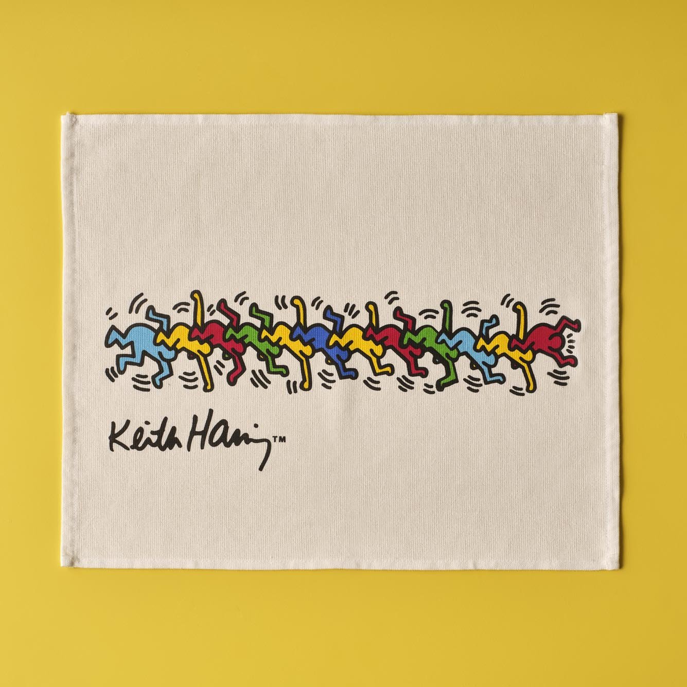 Keith Haring Colored 2'li Kurulama Bezi (40x50 cm)
