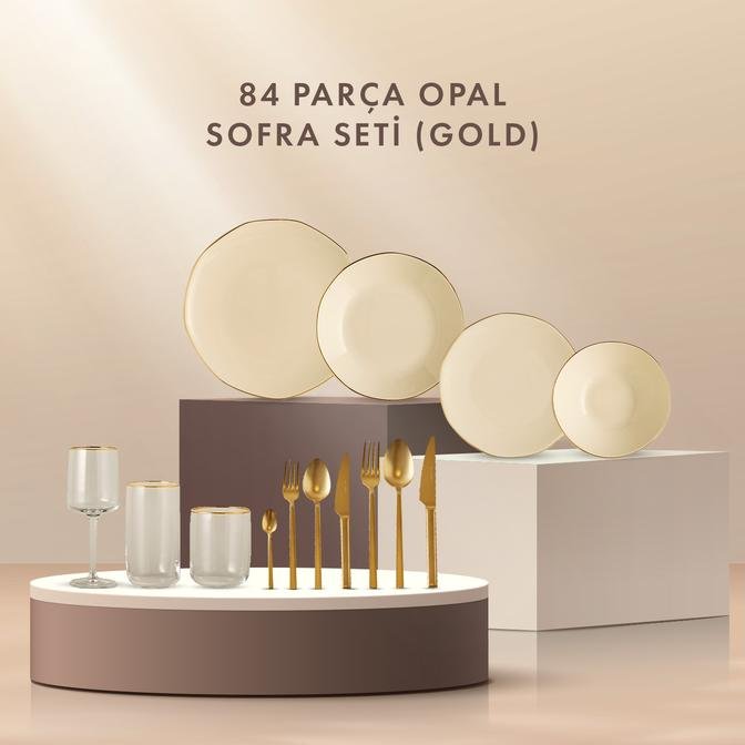 Opal 84 Parça Sofra Seti (Gold)
