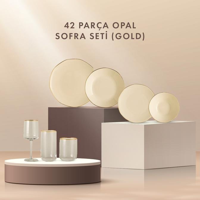 Opal 42 Parça Sofra Seti (Gold)