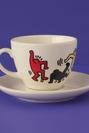  Keith Haring Colored Porselen 2'li Çay Fincan Seti (220 cc)