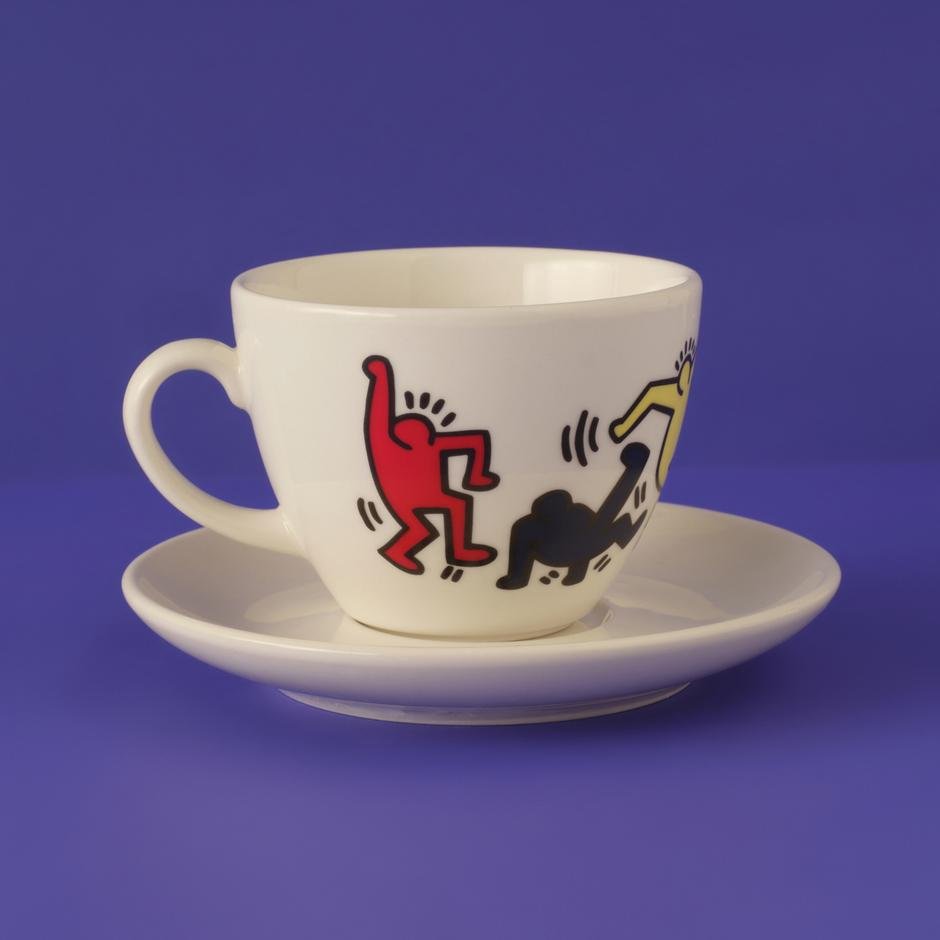  Keith Haring Colored Porselen 2'li Çay Fincan Seti (220 cc)