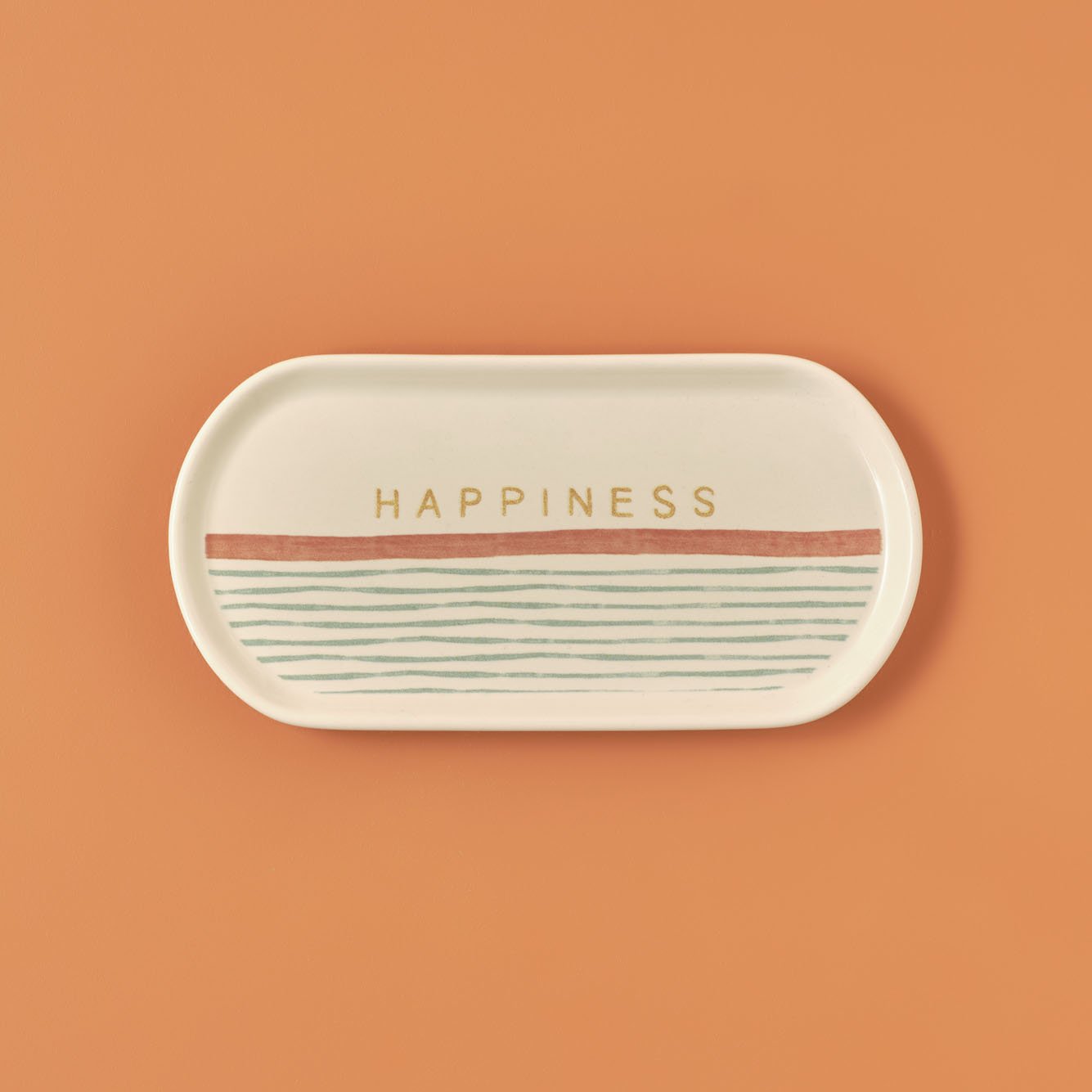 Happiness Seramik Küçük Sunum Tabağı (18 cm)