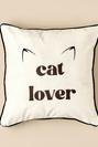  Cat Lover Kırlent Siyah-Beyaz (45x45 cm)