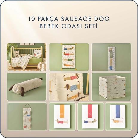 10 Parça Sausage Dog Bebek Odası Seti