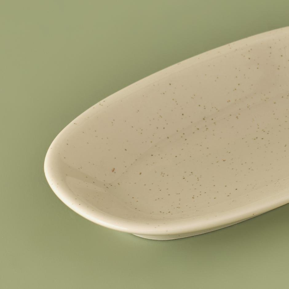  Sand Porselen Sunum Tabağı Krem (15 cm)