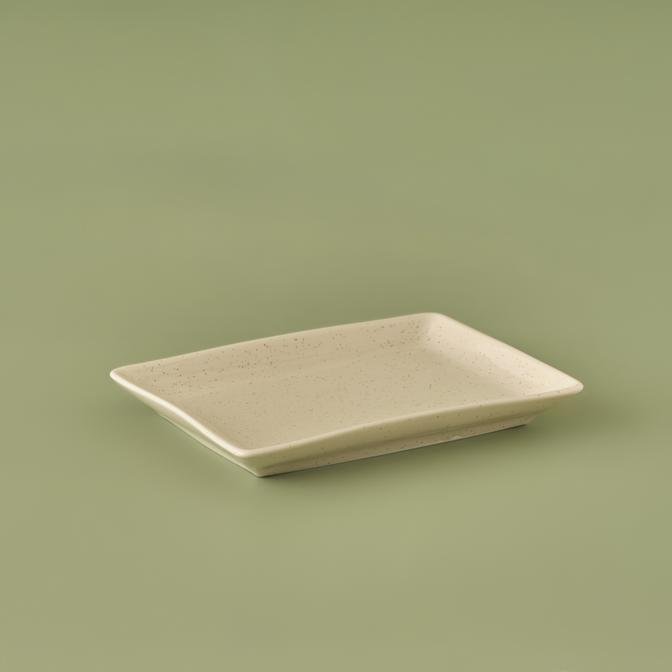 Sand Porselen Sunum Tabağı Krem (13x18 cm)
