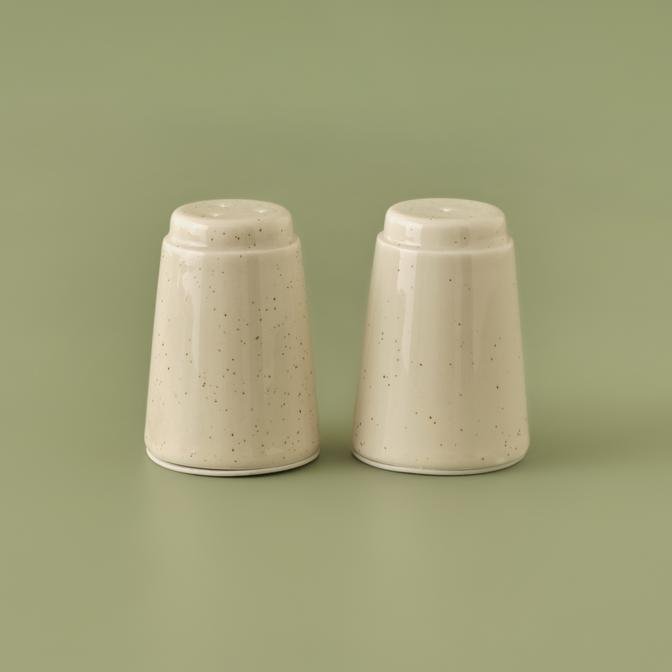 Sand Porselen Tuzluk-Biberlik Krem (7 cm)