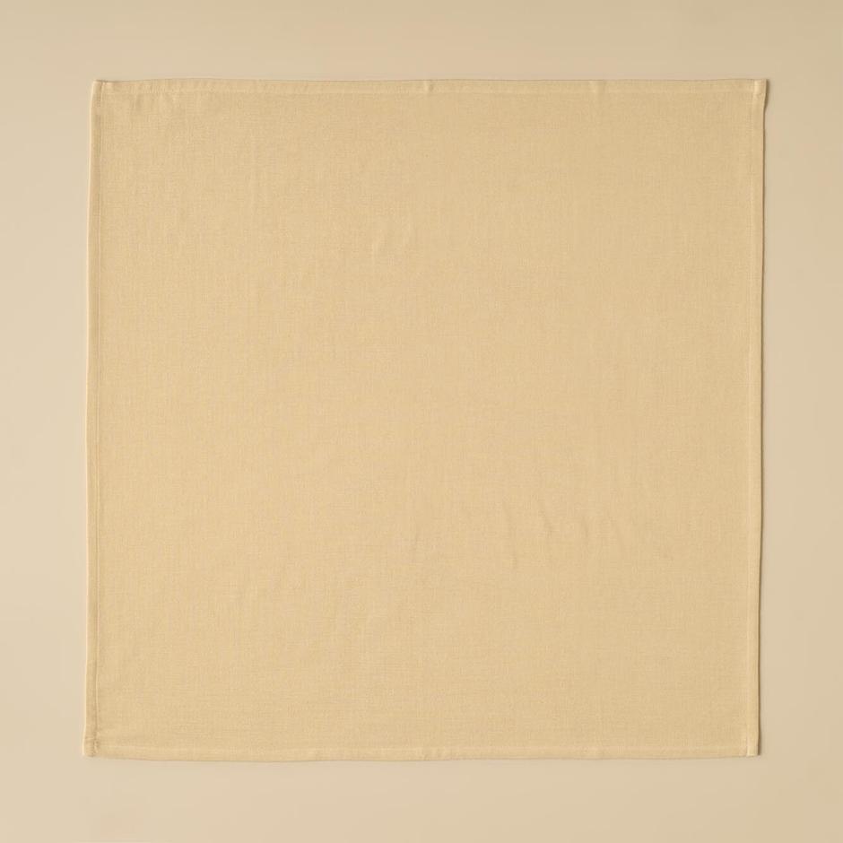  %100 Pamuk Sloth Müslin Örtü Seti 2'li Bej (65x65 cm)