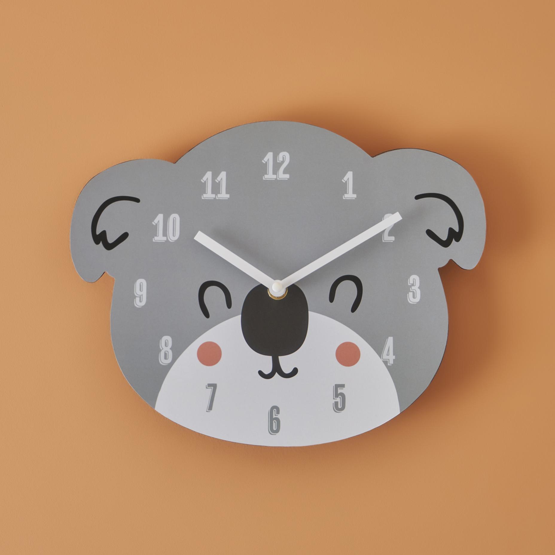 Koala Çocuk Saati Gri (26x28 cm)