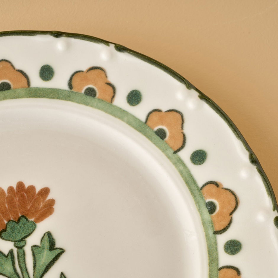  Tulip Porselen 4'lü Pasta Tabağı Seti (19 cm)