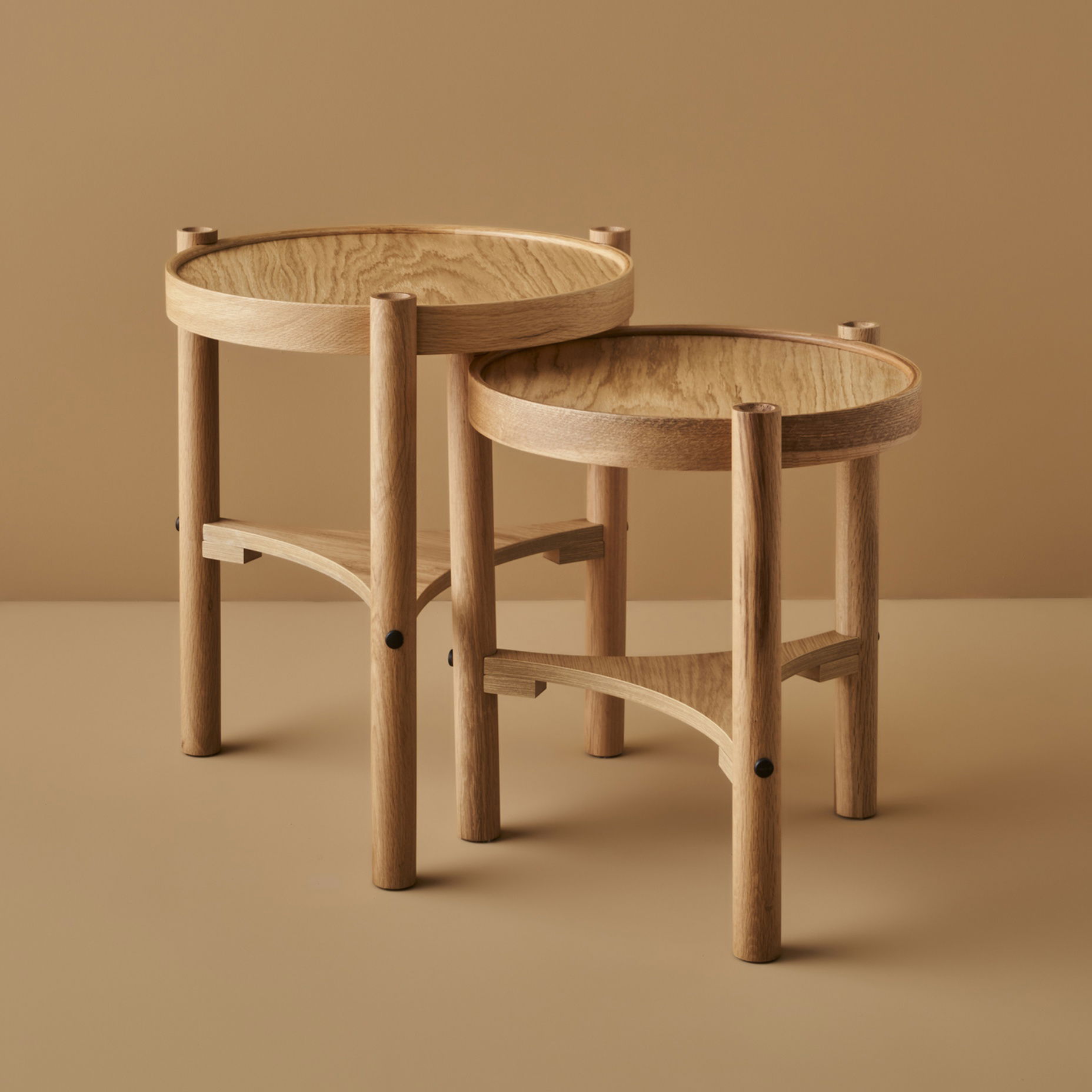 Bloom Zigon Sehpa Naturel (50x60-45x54 cm)