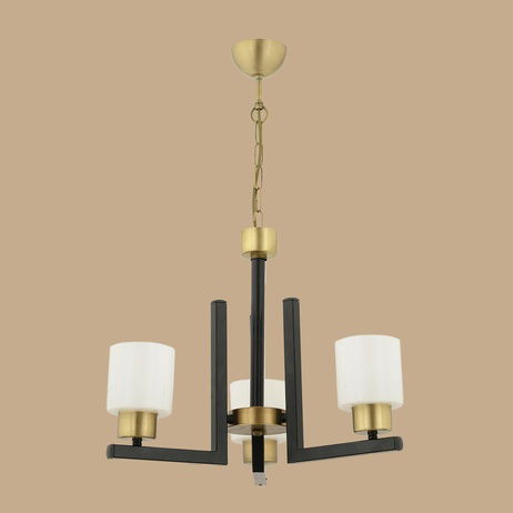 Karya 3'lü Avize Gold-Siyah (42x60 cm)