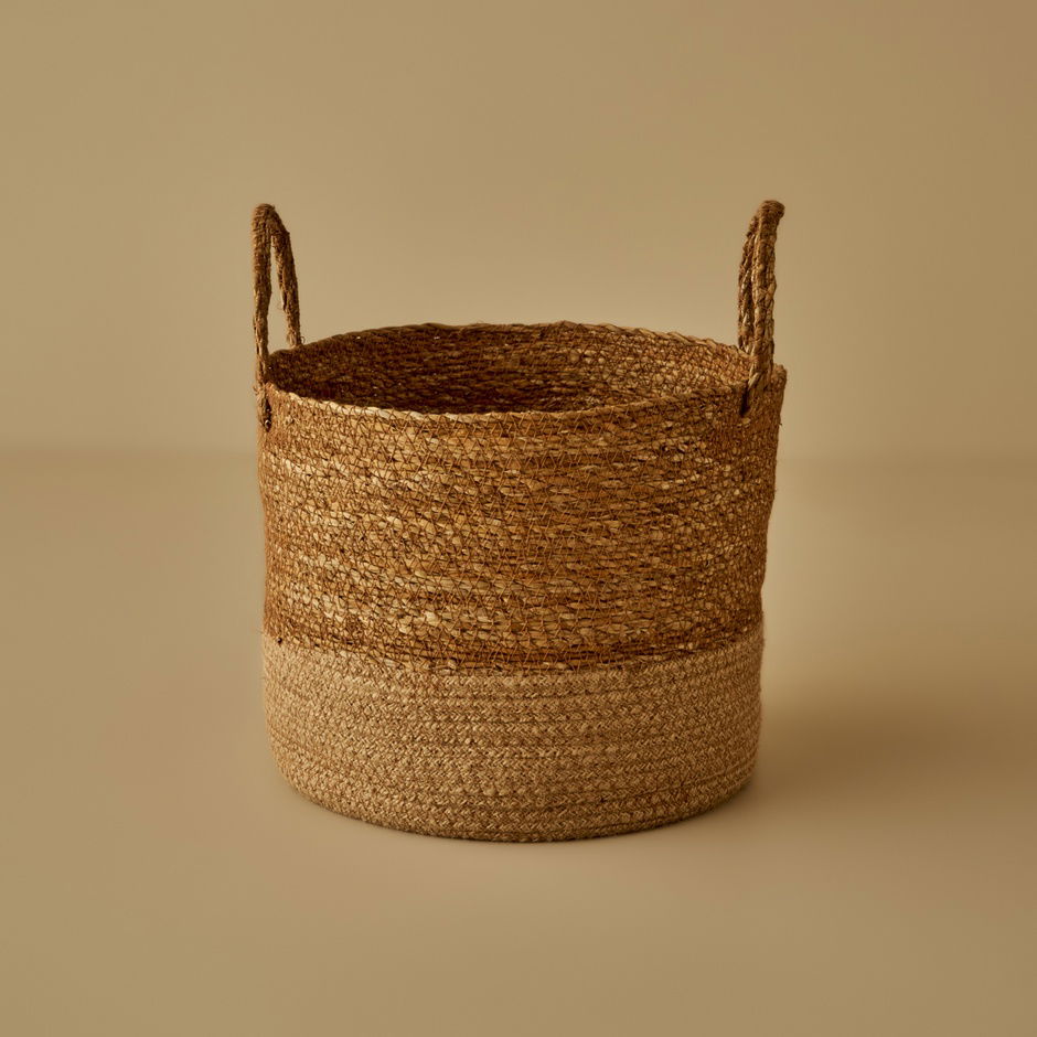  Aster Hasır Dekoratif Sepet Naturel (29x25 cm)