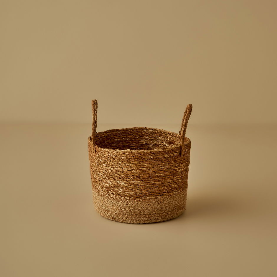  Aster Hasır Dekoratif Sepet Naturel (21x16 cm)