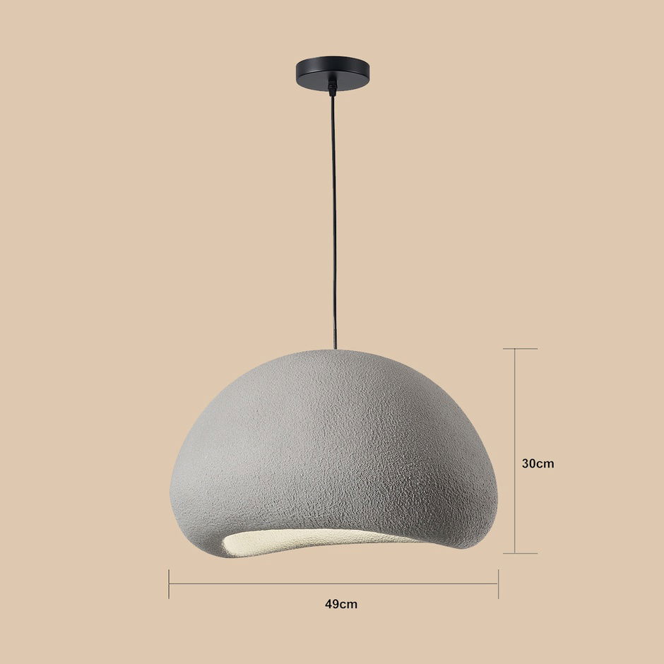  Soleil Büyük Beton Sarkıt Avize Gri (50x80 cm)