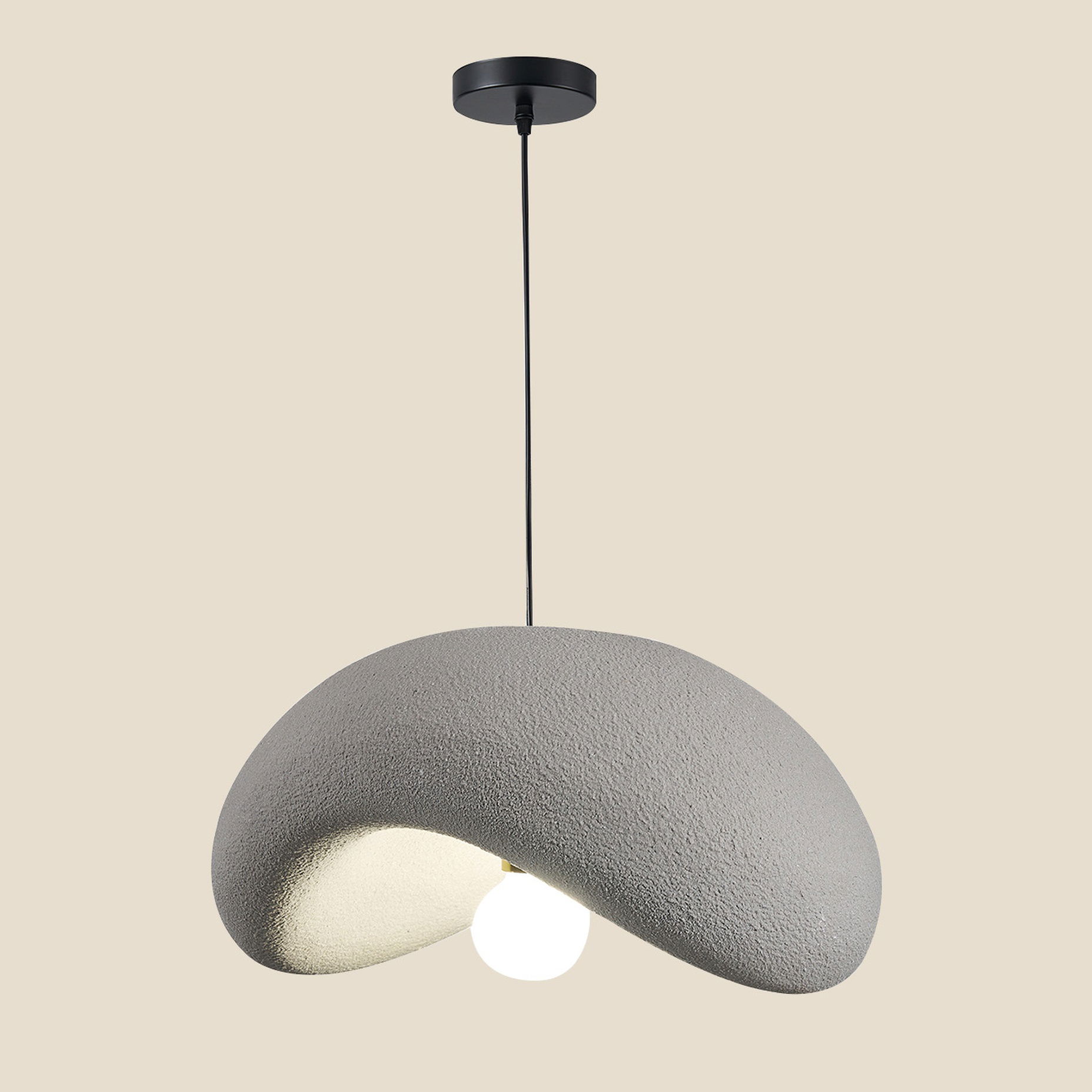 Mirella Büyük Beton Sarkıt Avize Gri (50x80 cm)