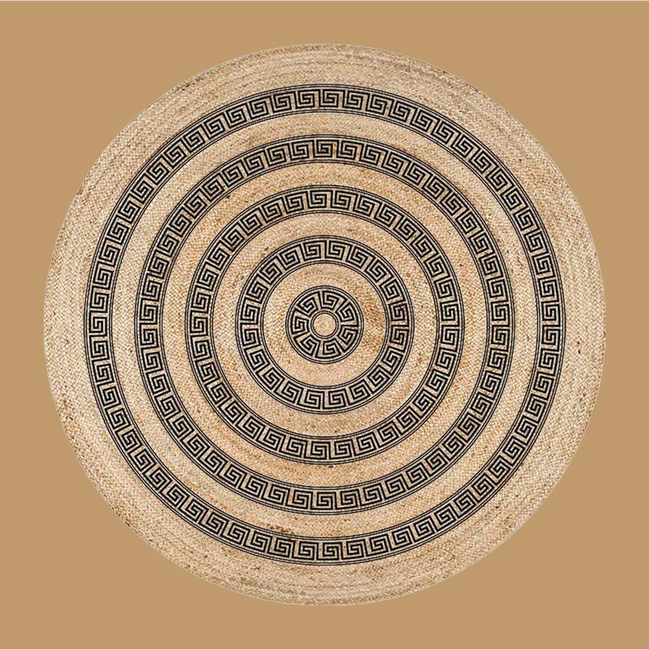  Lumaca Yuvarlak Kilim Naturel-Kahve (80x80 cm)