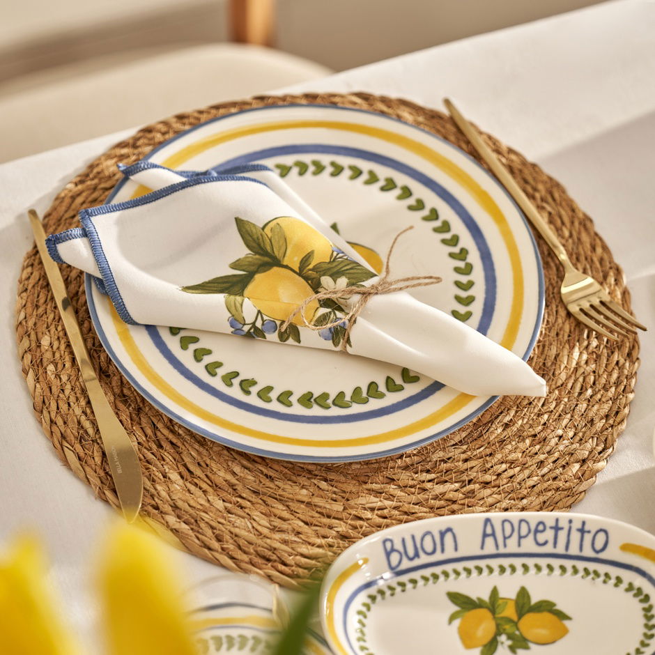  Lemoncello Pamuklu Peçete Sarı (40x40 cm)