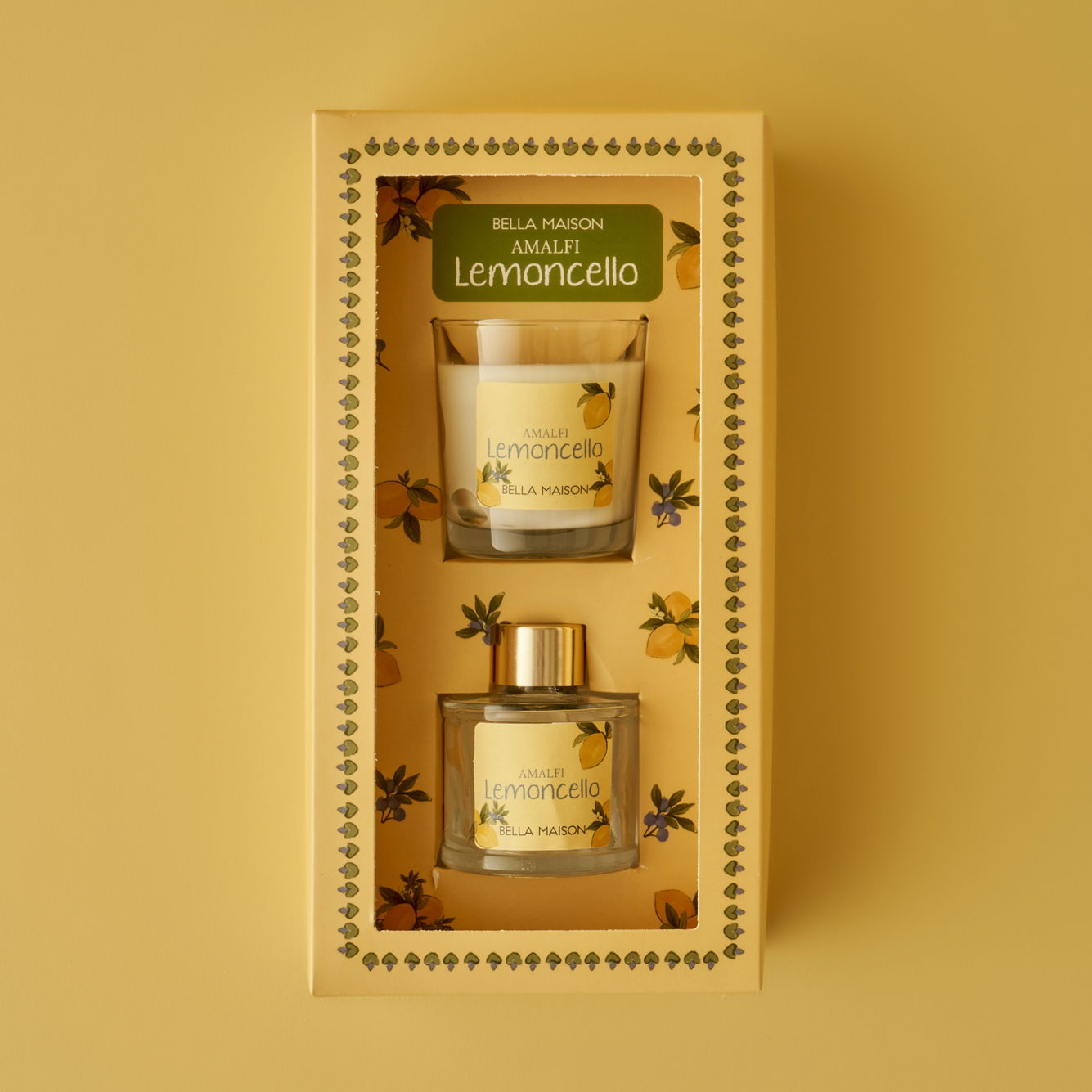 Lemoncello Amalfi Oda Kokusu&Mum Hediye Seti Sarı