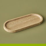 Ephesus Traverten Oval Dekoratif Tabak