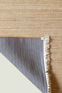  %100 Pamuk Sleek Kilim Naturel-Beyaz (150x230 cm)
